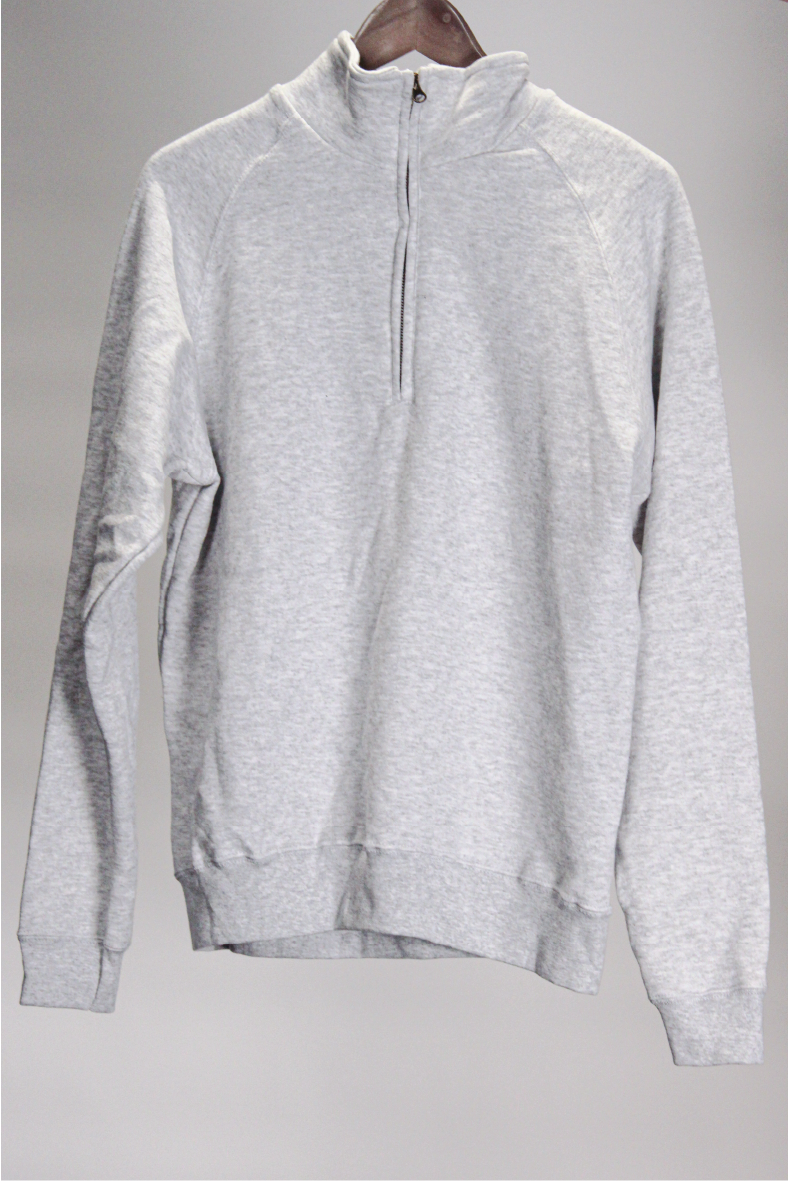 Grå half-zip sweatshirt